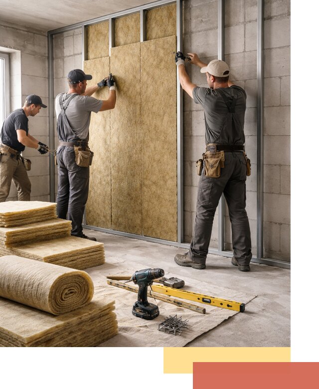 Шумоизоляция перегородок из блоков в Ахтубинске — монтаж и защита шумоизоляцией