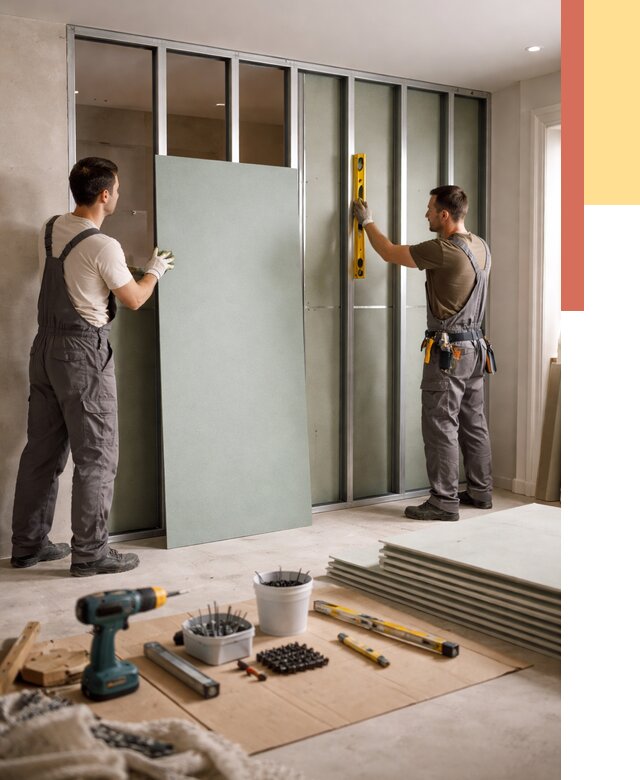 Перегородка из влагостойкого гипсокартона в Ахтубинске от 4970 руб. — монтаж под ключ | ОТДЕЛОЧНИК-Хтб