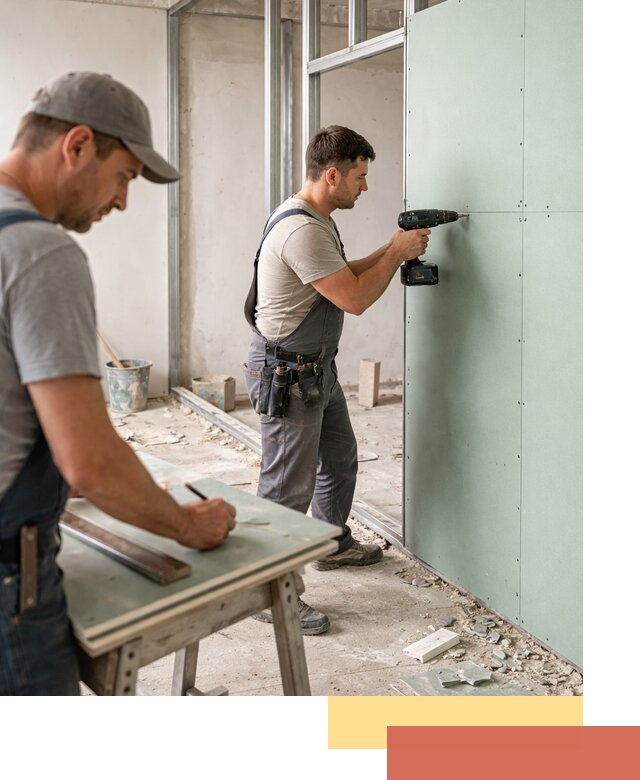 Перегородки из влагостойкого гипсокартона под ключ в Ахтубинске