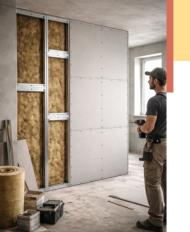 Усиленная перегородка под навеску в Ахтубинске от 13254 руб. — монтаж под ключ | ОТДЕЛОЧНИК-Хтб