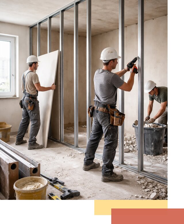 Перенос гипсокартонной перегородки в Ахтубинске профессионально и быстро