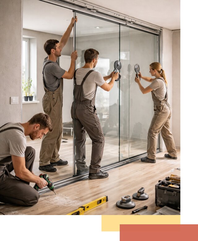 Изготовление стеклянных перегородок на заказ в Ахтубинске