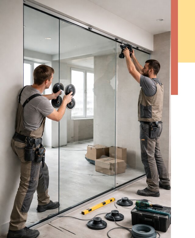 Монтаж стеклянных перегородок в Ахтубинске от 6731 руб. | ОТДЕЛОЧНИК-Хтб