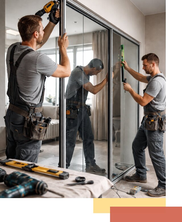 Каркасные стеклянные перегородки под ключ в Ахтубинске