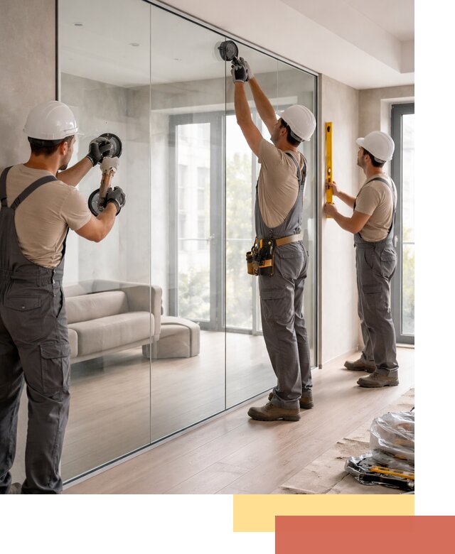 Перегородки из закаленного стекла в Ахтубинске для офисов и квартир