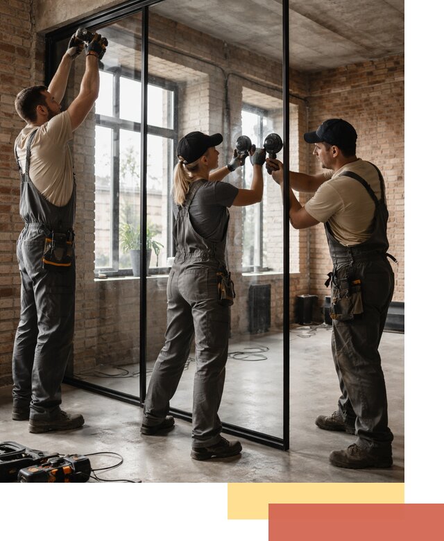 Стеклянные перегородки лофт — изготовление и монтаж в Ахтубинске