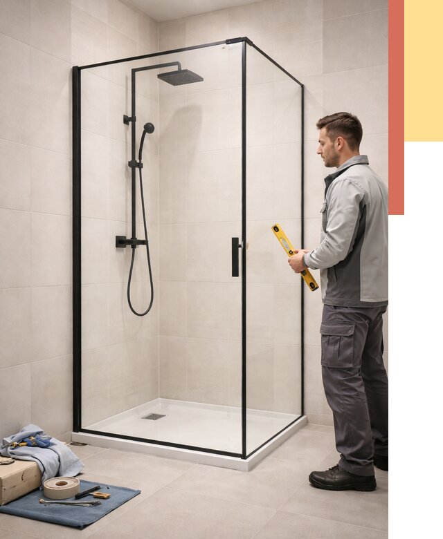 Стеклянные перегородки для душа в Ахтубинске от 12944 руб. | Монтаж под ключ — ОТДЕЛОЧНИК-Хтб