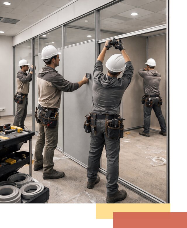 Мобильные офисные перегородки под ключ в Ахтубинске