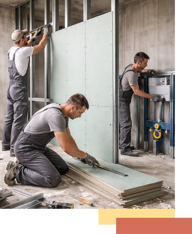 Монтаж и ремонт сантехнических перегородок в Ахтубинске