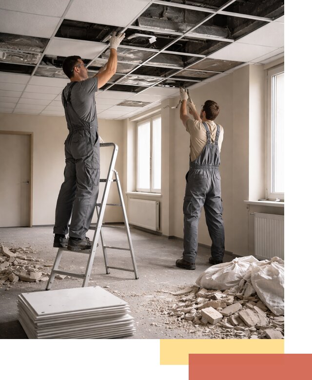 Демонтаж потолков Армстронг профессионально в Ахтубинске