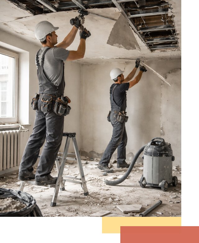 Демонтаж гипсокартонного потолка в Ахтубинске быстро и аккуратно