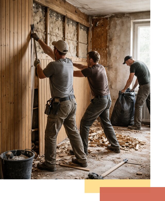 Демонтаж вагонки и вывоз материалов в Ахтубинске