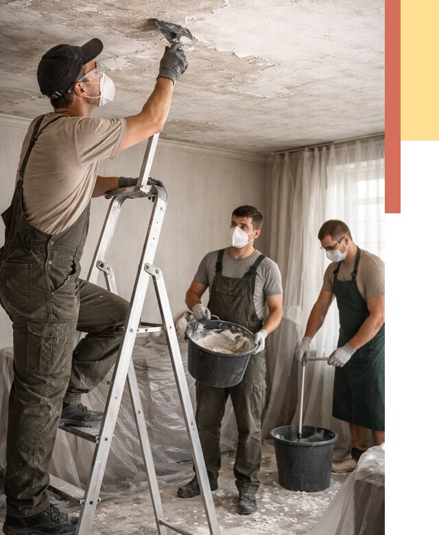 Удаление побелки с потолка в Ахтубинске от 2589 руб. быстро и недорого | ОТДЕЛОЧНИК-Хтб