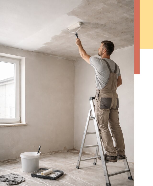 Грунтовка потолка в Ахтубинске от 2589 руб. — быстро и недорого | ОТДЕЛОЧНИК-Хтб