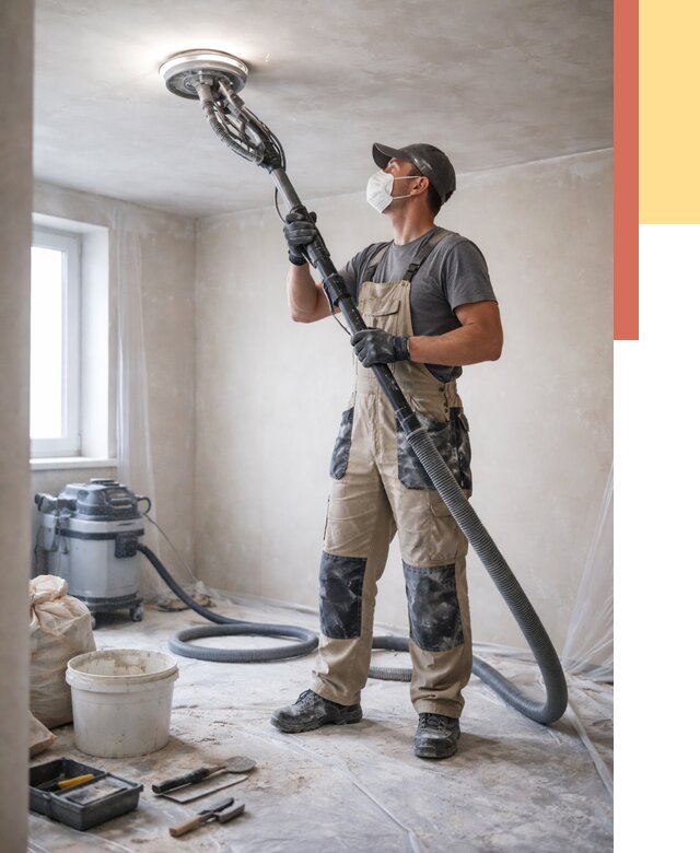 Шлифовка потолка в Ахтубинске от 3624 руб. — услуги шлифования потолка | ОТДЕЛОЧНИК-Хтб