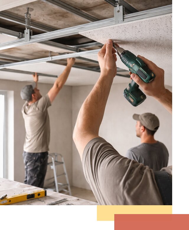 Монтаж акустического потолка в Ахтубинске под ключ