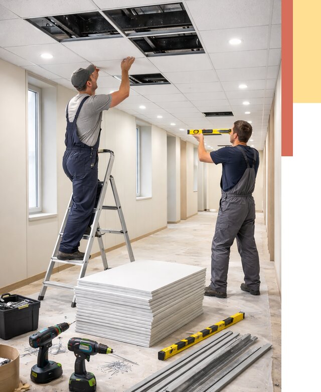 Ремонт потолка Армстронг в Ахтубинске от 4660 руб. — быстро и недорого | ОТДЕЛОЧНИК-Хтб