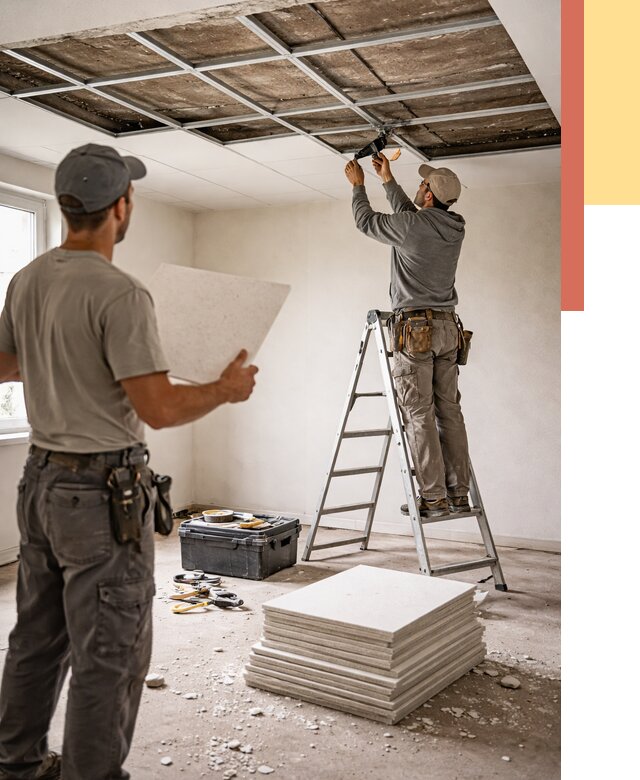 Замена плит подвесного потолка в Ахтубинске от 1812 руб. быстро и недорого | ОТДЕЛОЧНИК-Хтб