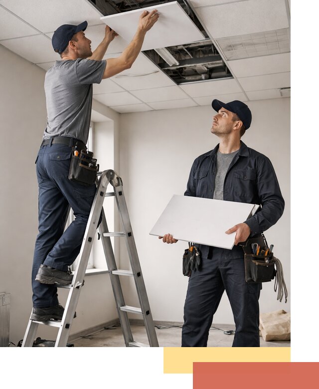 Обслуживание подвесного потолка в Ахтубинске — ремонт и чистка