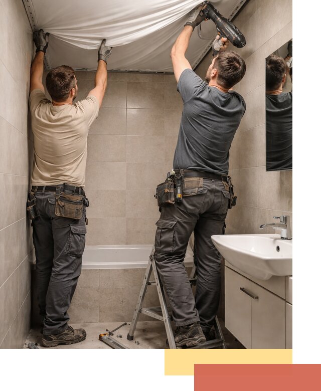 Монтаж натяжного потолка в ванной в Ахтубинске быстро и качественно