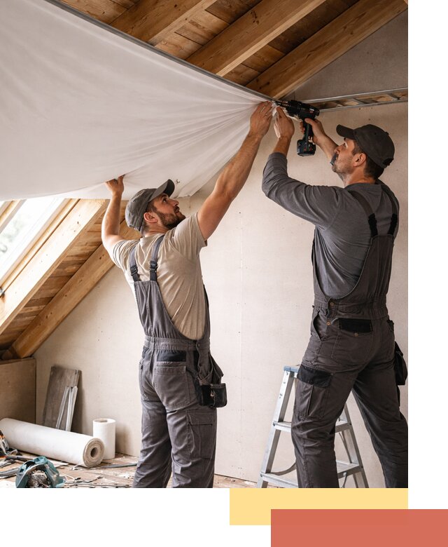 Монтаж натяжного потолка в мансарде в Ахтубинске