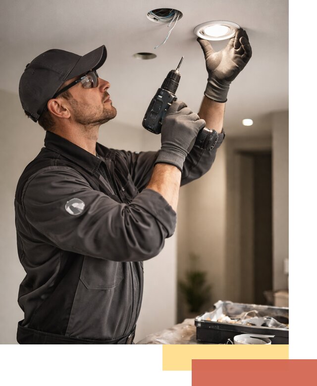 Установка точечных светильников в натяжной потолок в Ахтубинске