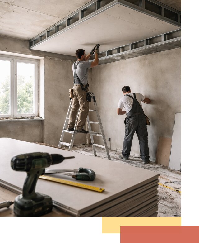 Двухуровневый потолок из гипсокартона в Ахтубинске