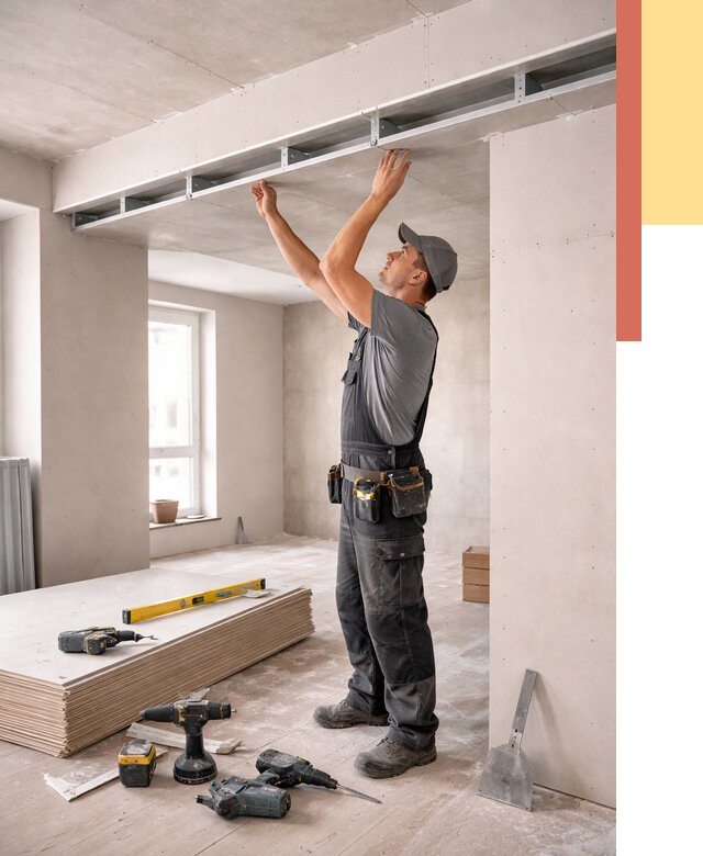 Потолок из гипсокартона с нишей в Ахтубинске от 1294 руб. под ключ | ОТДЕЛОЧНИК-Хтб