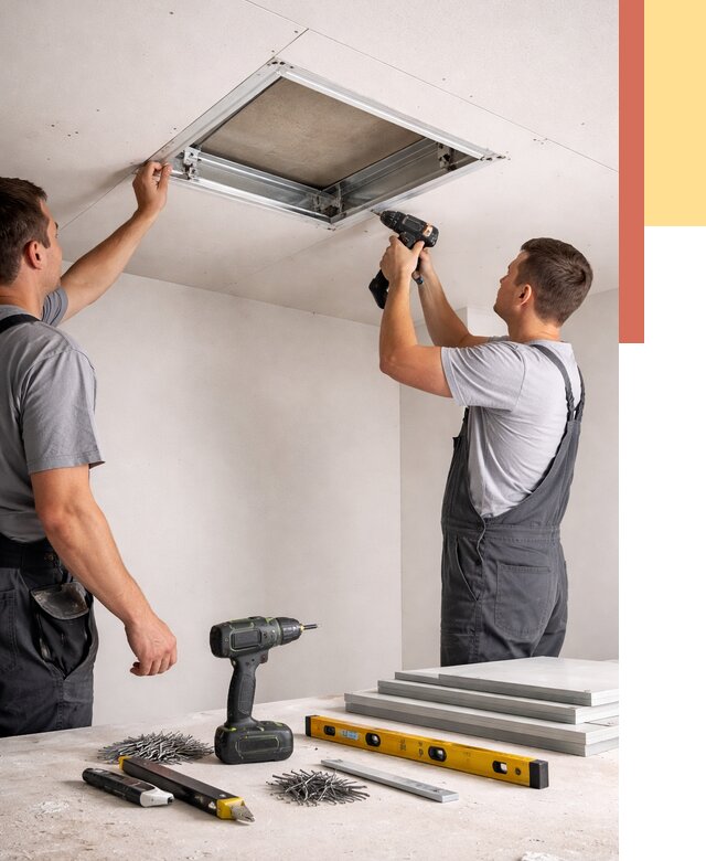 Установка люка в потолок ГКЛ в Ахтубинске от 2589 руб. под ключ | ОТДЕЛОЧНИК-Хтб