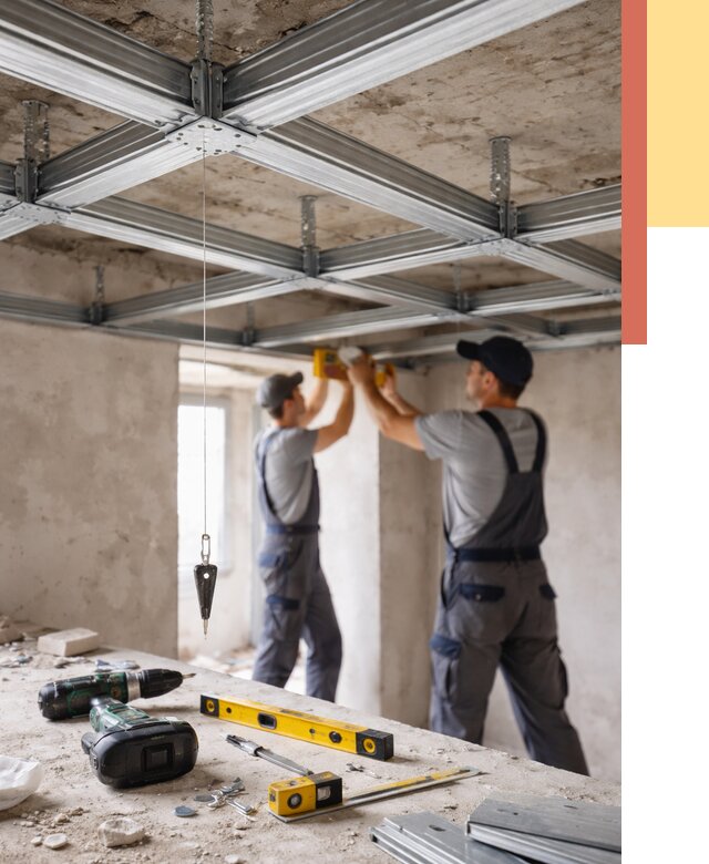 Монтаж каркаса потолка из профиля в Ахтубинске от 4660 руб. — услуги ОТДЕЛОЧНИК-Хтб