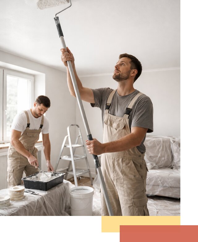 Покраска потолка водоэмульсионной краской в Ахтубинске