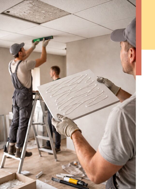 Монтаж потолочной плитки в Ахтубинске от 4660 руб. — быстро и недорого | ОТДЕЛОЧНИК-Хтб