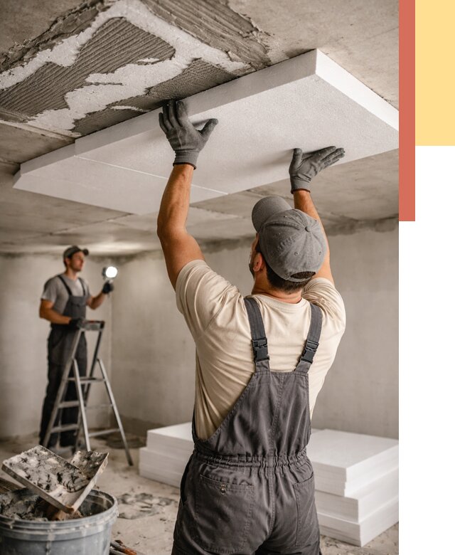 Утепление потолка пенопластом в Ахтубинске от 4660 руб/м2 — недорого и быстро | ОТДЕЛОЧНИК-Хтб