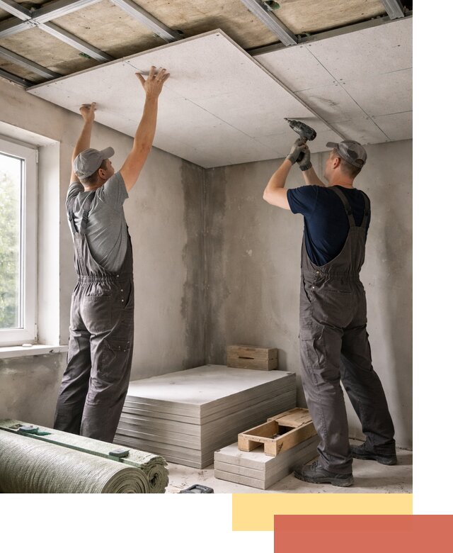 Шумоизоляция потолка панелями ЗИПС в Ахтубинске